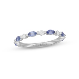 Previously Owned Neil Lane Tanzanite & Diamond Anniversary Ring 1/6 ct tw 14K White Gold