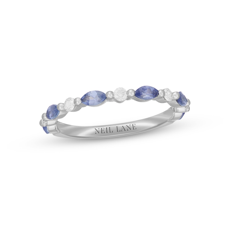 Main Image 1 of Previously Owned Neil Lane Tanzanite & Diamond Anniversary Ring 1/6 ct tw 14K White Gold