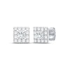 Thumbnail Image 1 of Previously Owned Diamond Stud Earrings 1 ct tw Princess & Round-cut 10K White Gold