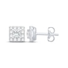Thumbnail Image 2 of Previously Owned Diamond Stud Earrings 1 ct tw Princess & Round-cut 10K White Gold