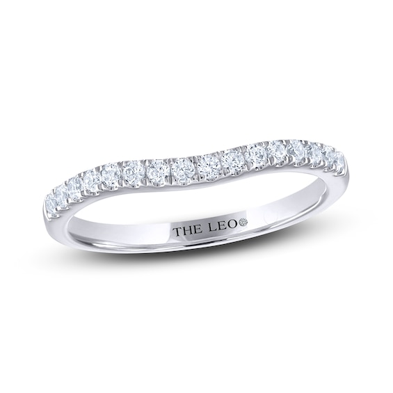 Previously Owned THE LEO Diamond Wedding Band 1/4 ct tw Round-cut 14K White Gold