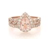 Thumbnail Image 1 of Previously Owned Neil Lane Pear-Shaped Morganite & Diamond Bridal Set 1 ct tw 14K Rose Gold Size 8.25