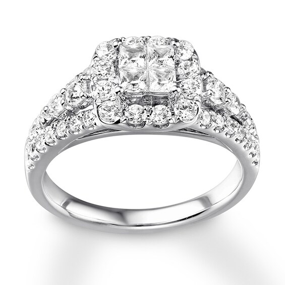Previously Owned Diamond Engagement Ring 1-1/4 ct tw 14K White Gold