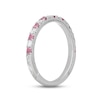 Thumbnail Image 2 of Previously Owned Neil Lane Pink Tourmaline & Diamond Anniversary Ring 1/5 ct tw 14K White Gold
