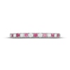 Thumbnail Image 3 of Previously Owned Neil Lane Pink Tourmaline & Diamond Anniversary Ring 1/5 ct tw 14K White Gold