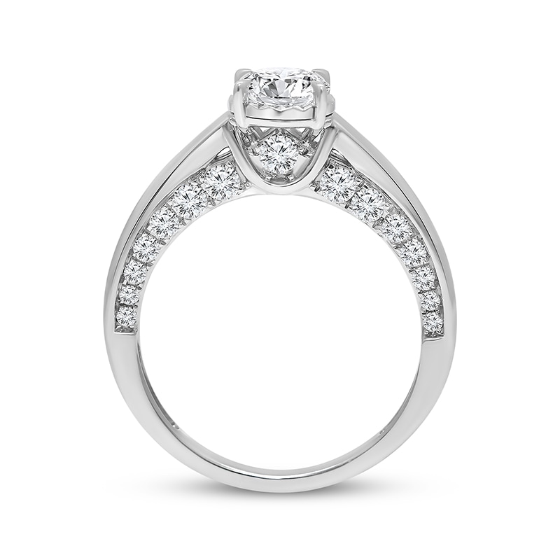 Main Image 2 of Previously Owned Round-Cut Diamond Solitaire Engagement Ring 1-1/2 ct tw 10K White Gold (J/I3)