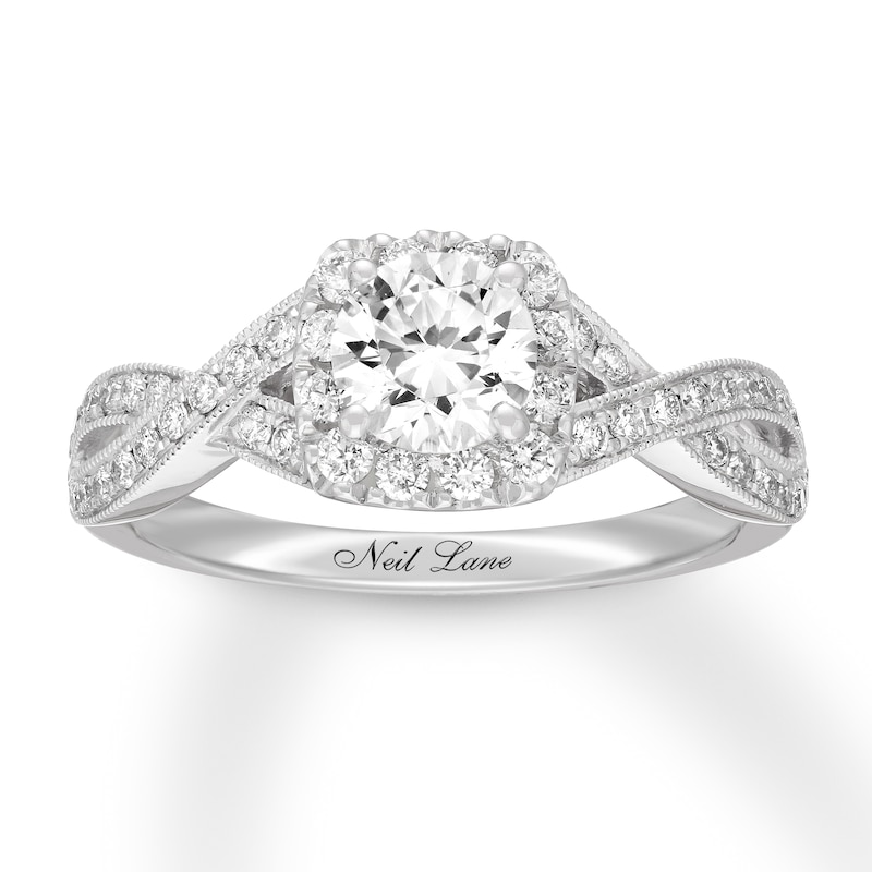 Main Image 1 of Previously Owned Neil Lane Diamond Engagement Ring 1-1/8 ct tw Round-cut 14K Gold Size 6