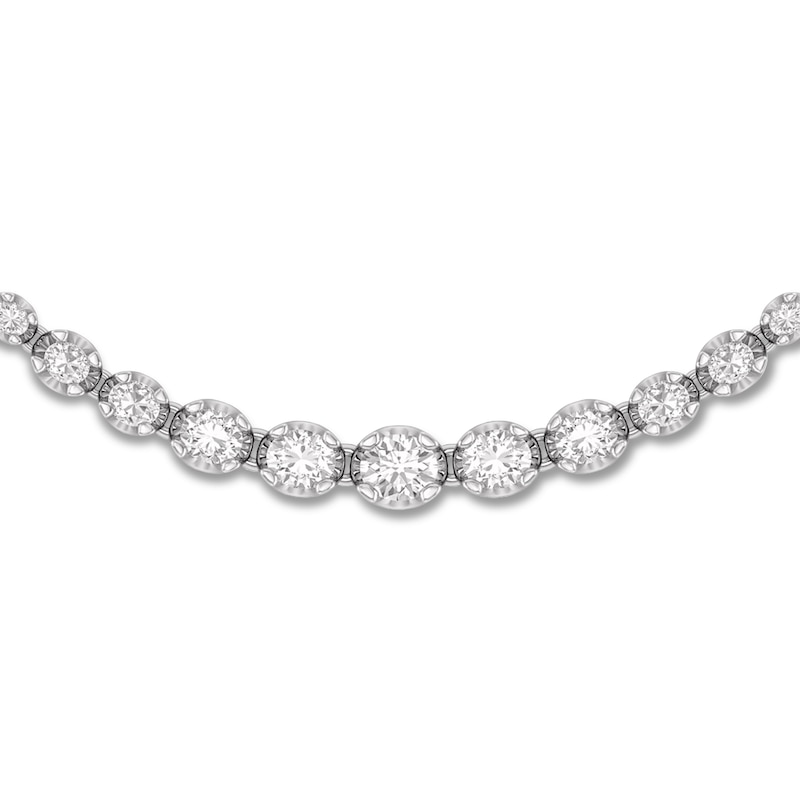 Main Image 3 of Previously Owned KAY Lab-Grown Diamonds Necklace 3 ct tw 14K White Gold 17.75"