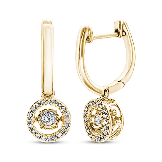 Previously Owned Diamonds in Rhythm 1/3 ct tw Earrings 10K Yellow Gold