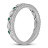 Thumbnail Image 2 of Previously Owned Neil Lane Diamond & Emerald Anniversary Ring 1/4 ct tw 14K White Gold Size 4.5