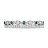 Thumbnail Image 3 of Previously Owned Neil Lane Diamond & Emerald Anniversary Ring 1/4 ct tw 14K White Gold Size 4.5