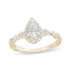 Thumbnail Image 1 of Previously Owned Monique Lhuillier Bliss Diamond Engagement Ring 7/8 ct tw Pear & Round-cut 18K Yellow Gold