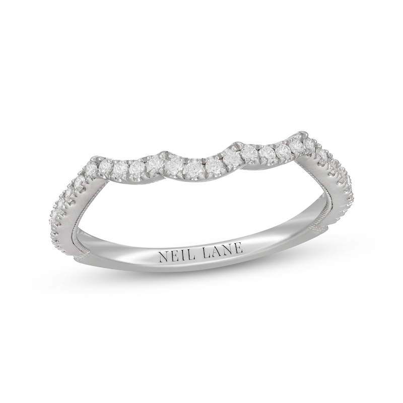 Main Image 1 of Previously Owned Neil Lane Diamond Contoured Wedding Band 1/4 ct tw 14K White Gold