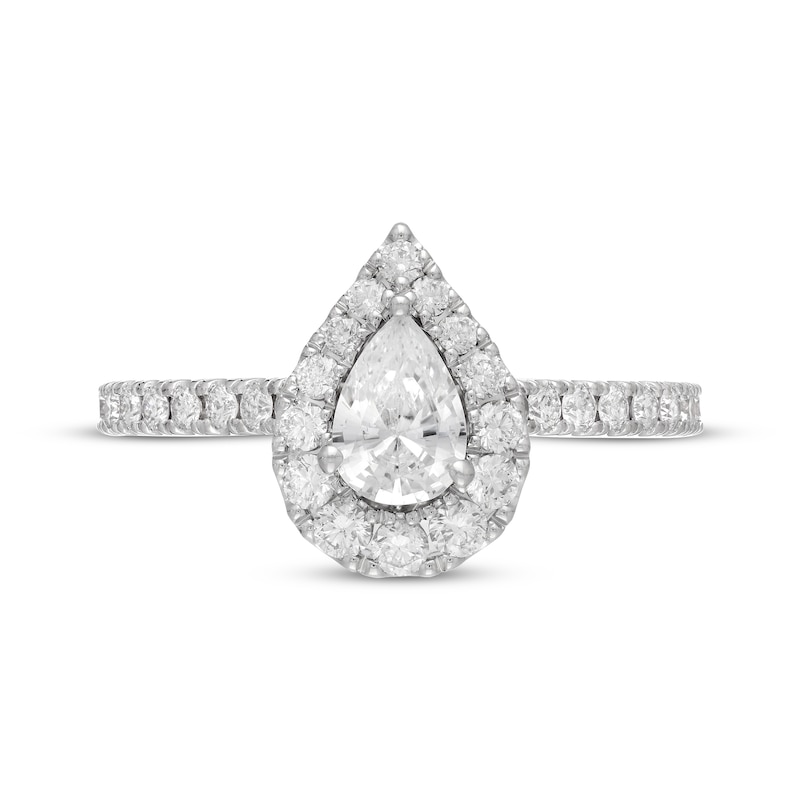 Main Image 3 of Previously Owned Neil Lane Diamond Engagement Ring 1 ct tw Pear & Round-cut 14K White Gold
