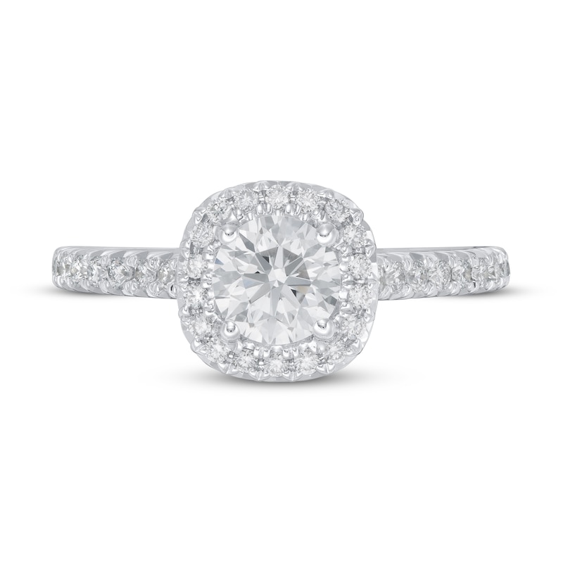 Main Image 3 of Previously Owned Lab-Grown Diamonds Engagement Ring 1 ct tw Round-cut 14K White Gold