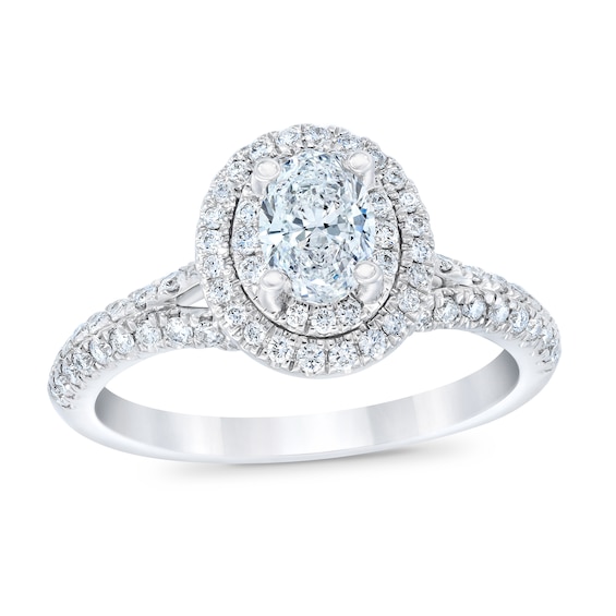 Previously Owned Diamond Engagement Ring 1 ct tw Oval 14K White Gold