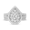 Thumbnail Image 3 of Previously Owned Lab-Grown Diamonds Pear-Shaped Double Frame Bridal Set 2 ct tw 14K White Gold