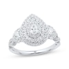 Thumbnail Image 1 of Previously Owned Pear-Shaped Diamond Triple-Frame Engagement Ring 1 ct tw 14K White Gold