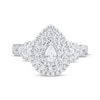 Thumbnail Image 3 of Previously Owned Pear-Shaped Diamond Triple-Frame Engagement Ring 1 ct tw 14K White Gold