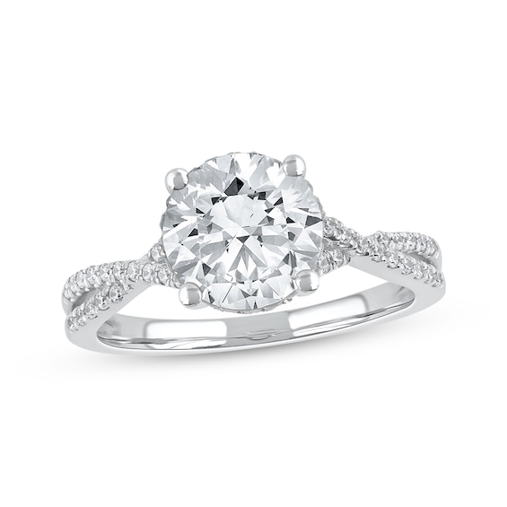 Previously Owned Lab-Grown Diamonds Round-Cut Engagement Ring 2-1/4 ct tw 14K White Gold