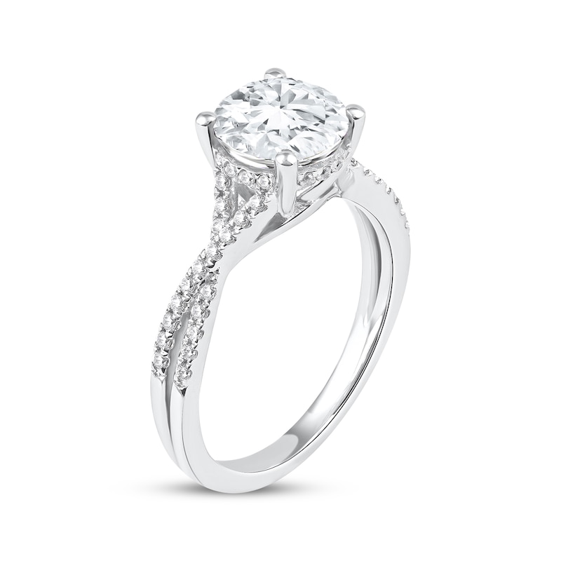 Main Image 2 of Previously Owned Lab-Grown Diamonds Round-Cut Engagement Ring 2-1/4 ct tw 14K White Gold