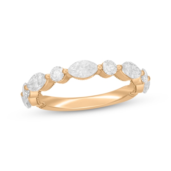 Previously Owned Neil Lane Artistry Marquise & Round-cut Lab-Grown Diamond Anniversary Band 1-1/2 ct tw 14K Yellow Gold