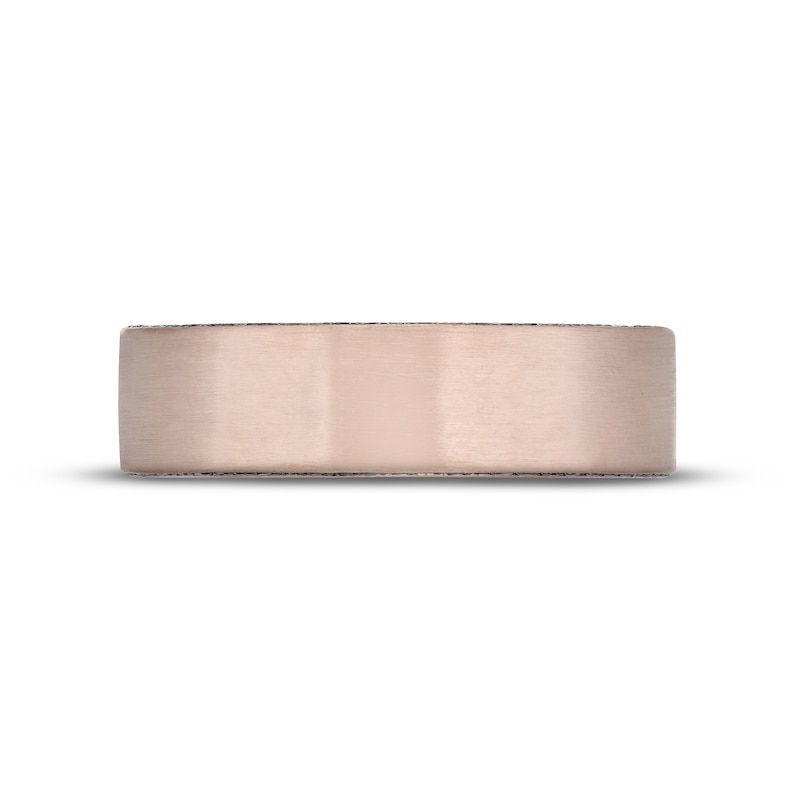 Main Image 3 of Previously Owned Neil Lane Men's Black Diamond Wedding Band 1/5 ct tw 14K Rose Gold Size 9.5