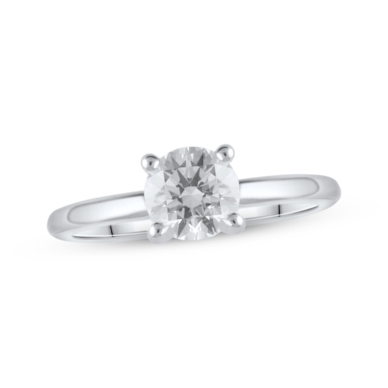 Previously Owned Lab-Grown Diamonds Solitaire Ring 1 ct tw Round-cut 14K White Gold (F/VS2)