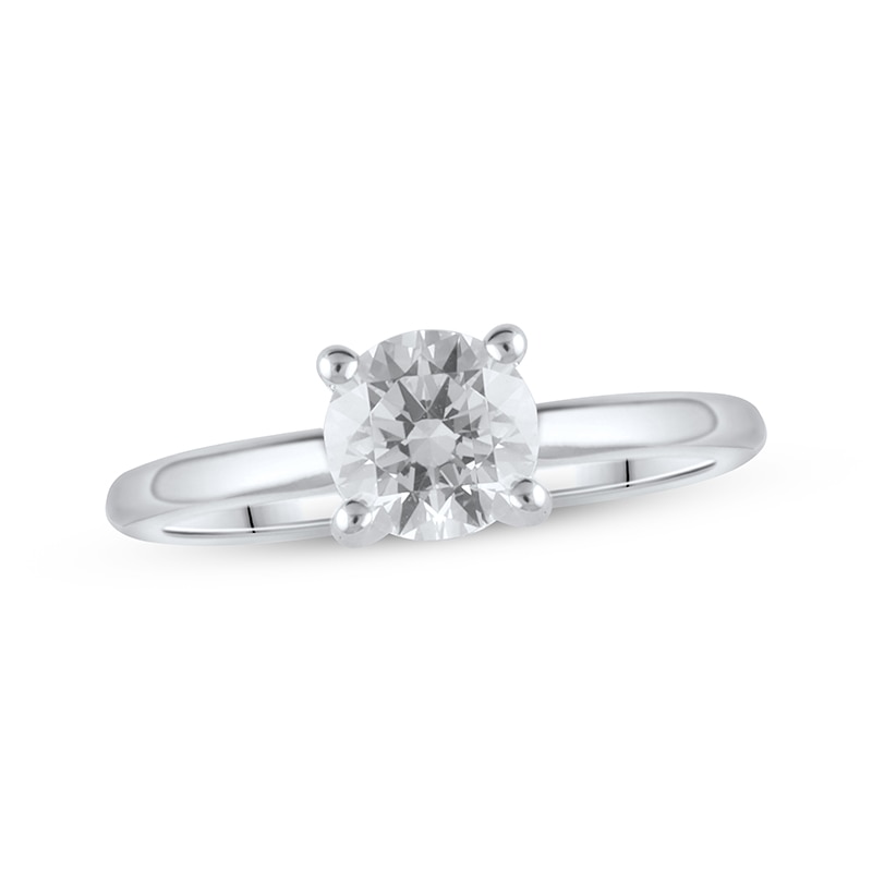 Main Image 1 of Previously Owned Lab-Grown Diamonds Solitaire Ring 1 ct tw Round-cut 14K White Gold (F/VS2)