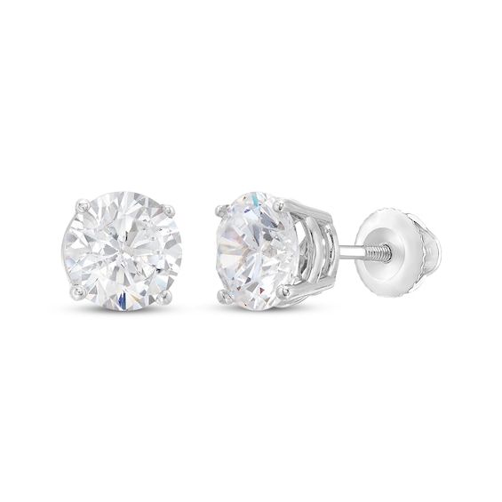 Previously Owned KAY Lab-Grown Diamonds Solitaire Stud Earrings ct tw 14K White Gold (F/SI2