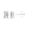 Thumbnail Image 3 of Previously Owned KAY Lab-Grown Diamonds Emerald-Cut Solitaire Stud Earrings 1 ct tw 14K White Gold (F/SI2)