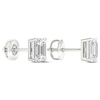Thumbnail Image 4 of Previously Owned KAY Lab-Grown Diamonds Emerald-Cut Solitaire Stud Earrings 1 ct tw 14K White Gold (F/SI2)