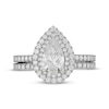 Thumbnail Image 3 of Previously Owned Neil Lane Artistry Pear-Shaped Lab-Grown Diamond Double Halo Bridal Set 2 ct tw 14K White Gold