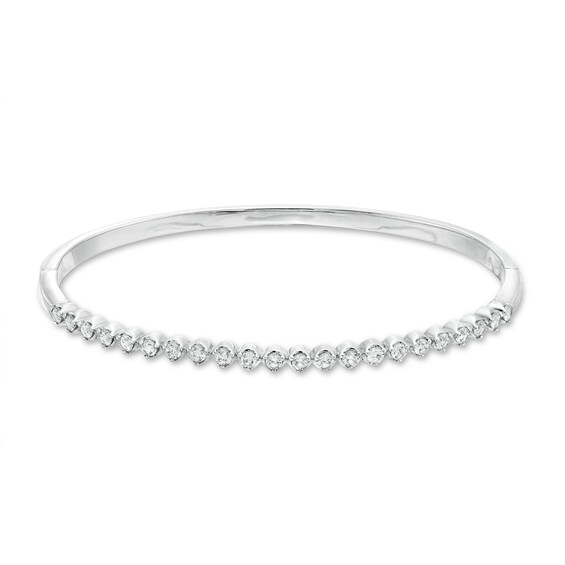 Previously Owned KAY Lab-Grown Diamonds Bangle Bracelet 1 ct tw 14K White Gold