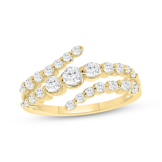Previously Owned KAY Lab-Grown Diamonds Graduated Spiral Ring 3/4 ct tw 14K Yellow Gold