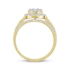 Thumbnail Image 3 of Previously Owned Multi-Diamond Center Heart Frame Engagement Ring 1/2 ct tw 10K Yellow Gold