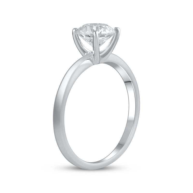 Main Image 2 of Previously Owned Lab-Grown Diamonds Solitaire Engagement Ring 1-1/4 ct tw 14K White Gold (I/SI2)
