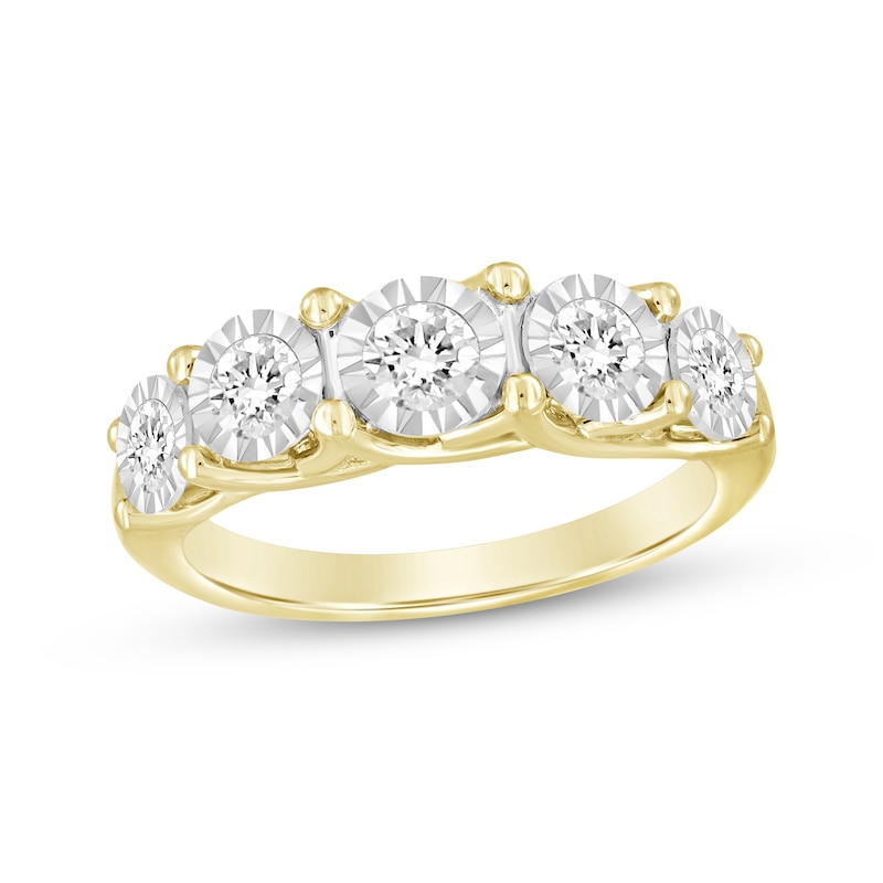 Main Image 1 of Previously Owned Round-Cut Diamond Anniversary Band 1 ct tw 10K Yellow Gold