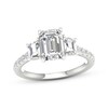Thumbnail Image 1 of Previously Owned Memories Moments Magic Lab-Grown Diamonds by KAY Emerald-Cut & Trapezoid-Cut Three-Stone Engagement Ring 2-5/8 ct tw 14K White Gold