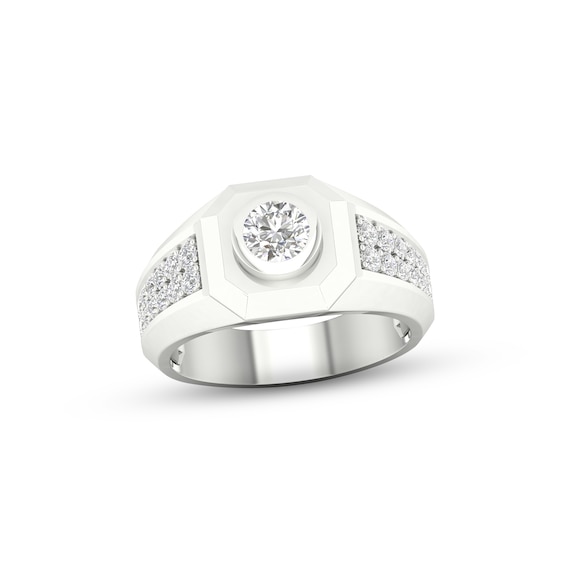 Previously Owned Men's KAY Lab-Grown Diamonds Ring 1-1/4 ct tw 14K White Gold