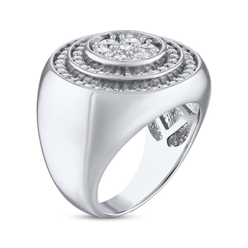Main Image 2 of Previously Owned Men's KAY Lab-Grown Diamonds Ring 2 ct tw Round-cut 14K White Gold