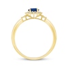 Thumbnail Image 2 of Previously Owned Oval-Cut Blue Sapphire & Diamond Ring 1/5 ct tw 10K Yellow Gold