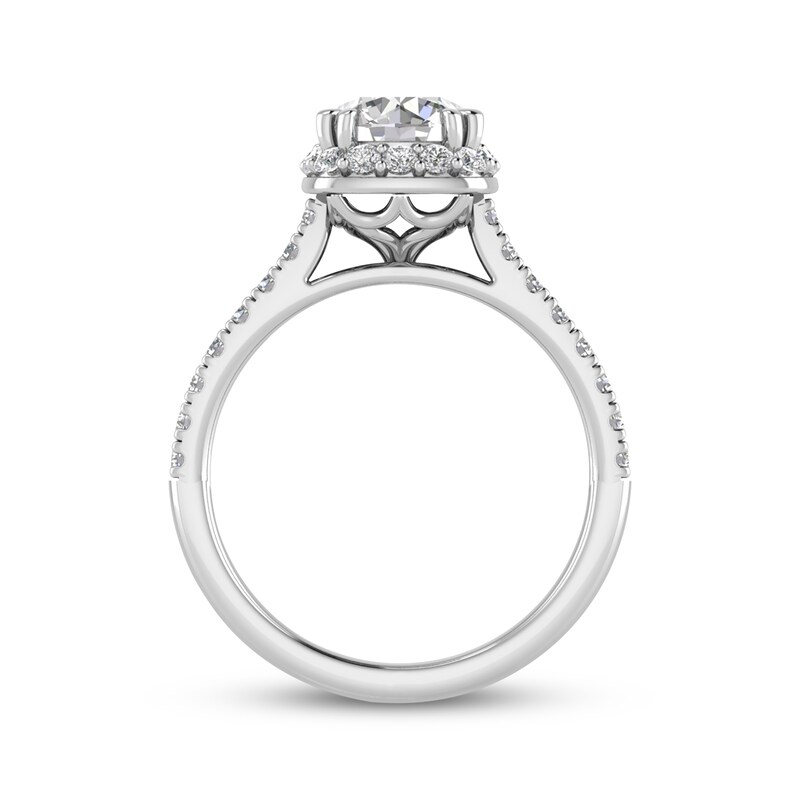 Main Image 3 of Previously Owned Lab-Grown Diamonds by KAY Engagement Ring 1-7/8 ct tw Round-cut 14K White Gold