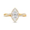 Thumbnail Image 3 of Previously Owned Lab-Grown Diamonds Marquise-Cut Twist Shank Engagement Ring 1-1/4 ct tw 14K Yellow Gold
