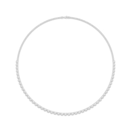 Previously Owned KAY Lab-Grown Diamonds Riviera Necklace 5 ct tw 10K White Gold 17"