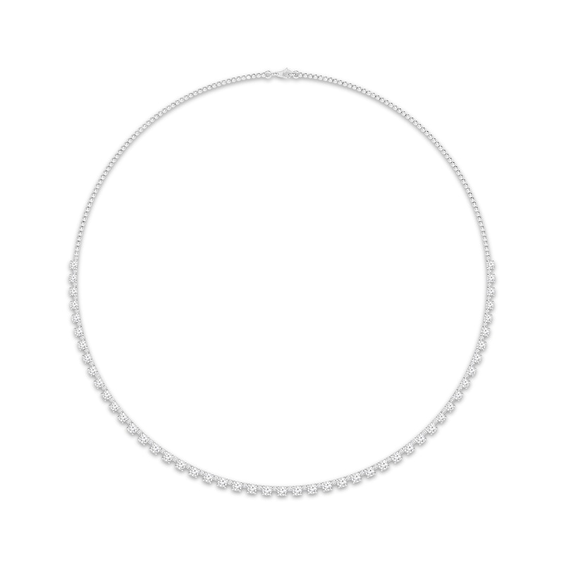 Main Image 1 of Previously Owned KAY Lab-Grown Diamonds Riviera Necklace 5 ct tw 10K White Gold 17"