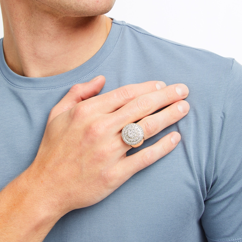 Main Image 4 of Previously Owned Men's Multi-Diamond Center Circle Ring 2 ct tw 10K Yellow Gold