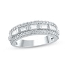 Thumbnail Image 1 of Previously Owned Lab-Grown Diamonds Baguette & Round-Cut Anniversary Band 1 ct tw 14K White Gold