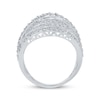 Thumbnail Image 3 of Previously Owned Baguette & Round-Cut Diamond Multi-Row Fashion Ring 3 ct tw 10K White Gold