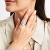 Thumbnail Image 4 of Previously Owned Baguette & Round-Cut Diamond Multi-Row Fashion Ring 3 ct tw 10K White Gold